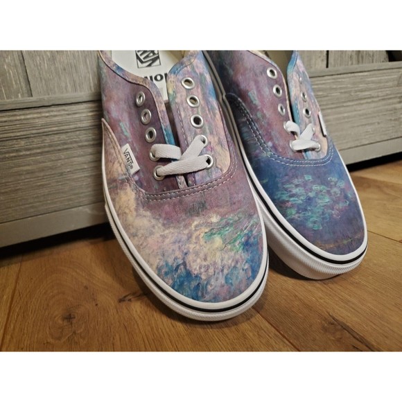 NEW Vans x MoMA Water Lilies Claude Monet Authentic Mens Size 8.5 Womens Size 10 - Picture 3 of 8